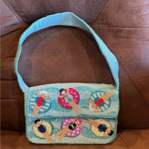 VIRAL TJ MAXX Aqua Beaded Bag